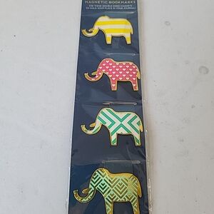 Dabney Lee Elephant Magnetic Bookmark 4pk